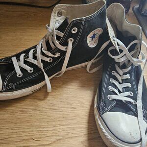 Converse Chuck Taylor Black All Star High Top Shoes Mens Size 12